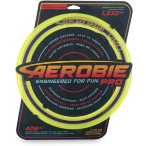 Aerobie Ring Wurfring Mit Durchmesser, Gelb Pro Flying-Anillo De Lanzamiento (33 Cm De Diámetro), Color Amarillo, (Spin Master 6