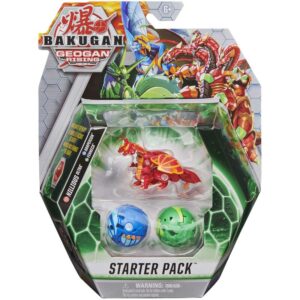 Bakugan Starter Pack de 3, Nillious Ultra, figuras de acción coleccionables de Geogan Rising (6062069)