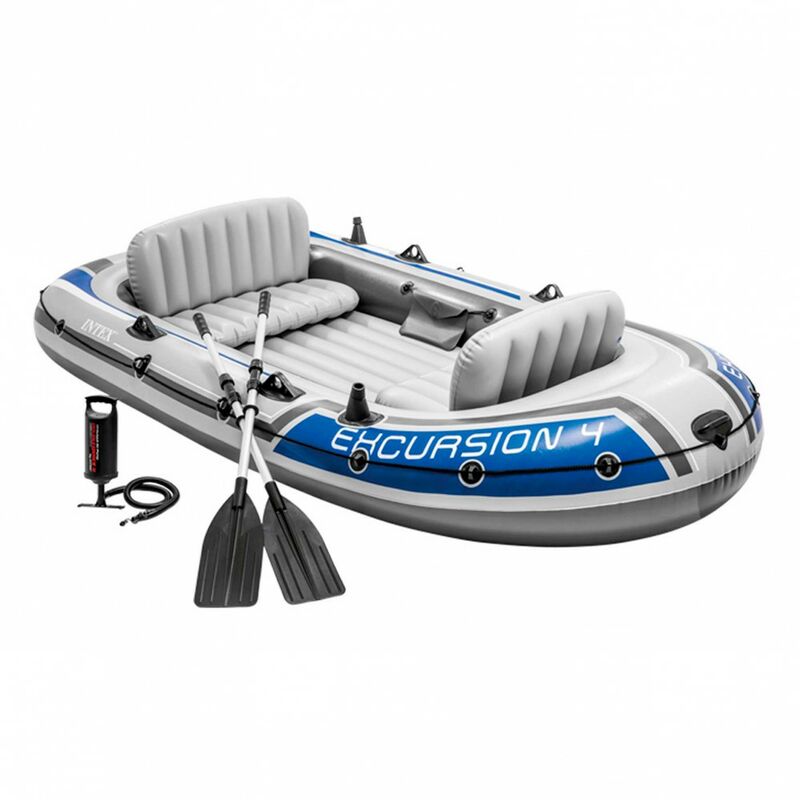 Barca hinchable INTEX Excursion 4 con 2 remos 315x165x43 cm