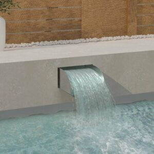 Cascada de jardin con LEDs acero inoxidable 304 30x34x14 cm