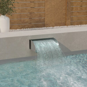 Cascada de jardin con LEDs acero inoxidable 304 45x34x14 cm