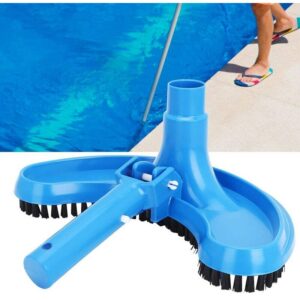 Cepillo con cabezal de succión para piscina, herramienta de limpieza flexible de media luna con cabezal de succión curvo