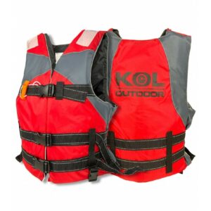 Chaleco Salvavidas 75 Newtons CE para actividades acuáticas, Talla XL, Color Rojo