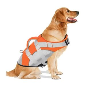 Chaleco Salvavidas Premium para perro, Talla M, color Naranja