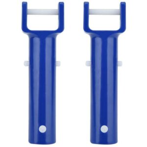Clip de Clip para piscina 2 uds., Clip en forma de V para piscina azul, mango de cabezal de cepillo, accesorios de piscina de repuesto duraderos