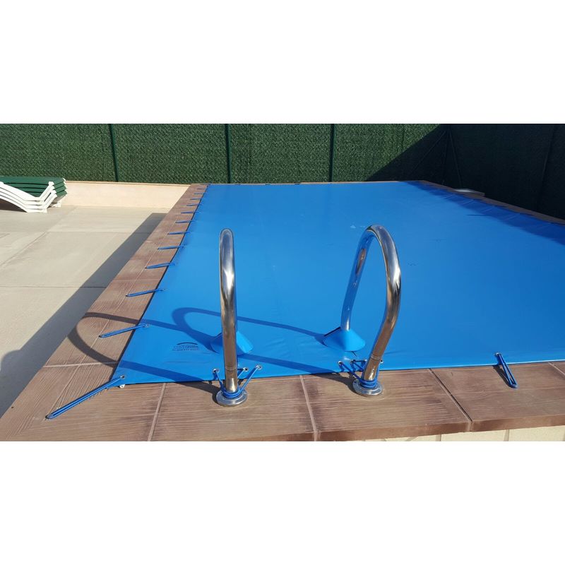 Pool System Protection Cobertor piscina de 9,80x6,30 metros. Color Azul / Negro
