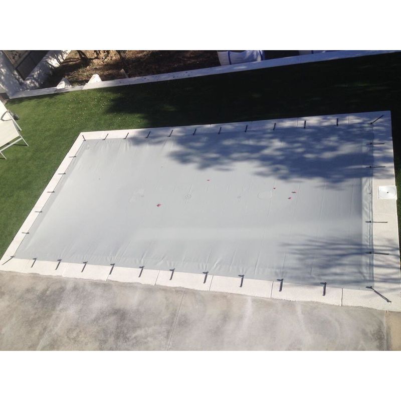 Pool System Protection Cobertor piscina de 7,30x6,80 metros. Color Gris / Gris
