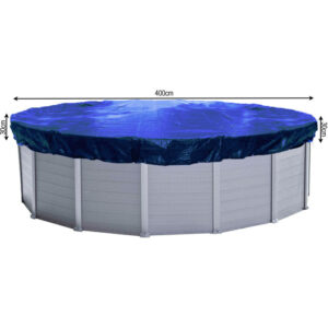 Cubierta de piscina de invierno redonda 200g / m² para piscina 366 - 400 cm Dimensiones de lona ø 460 cm Azul