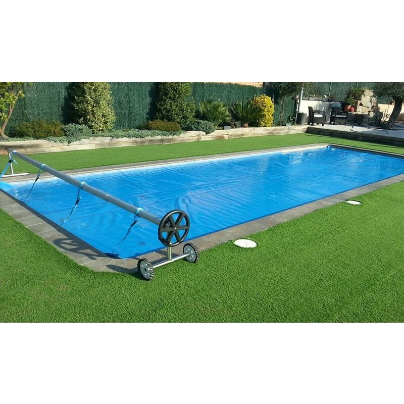 Cubierta piscina verano GeoBubble 400 micras para piscinas de 3x7,50 metros (Con refuerzo en los dos laterales estrechos). - Azul