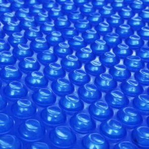 Cubierta solar de piscina de PE redonda y flotante 381 cm azul