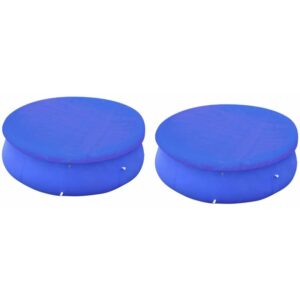 Cubiertas para piscina 2 uds piscina elevada redonda 360-367 cm