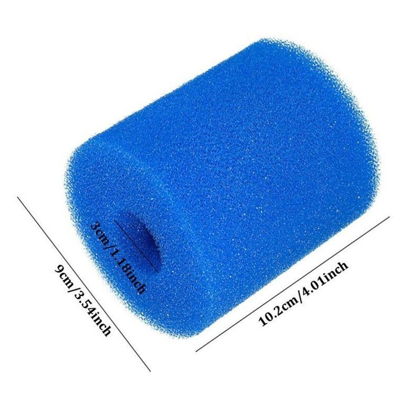 Esponja de filtro de piscina lavable reutilizable Polo de esponja de limpieza azul