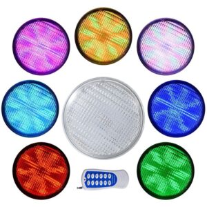 Fuente de luz para piscina Lámpara incorporada Copa Led Reemplazo Fuente de luz subacuática Lámpara de vidrio colorida (SMD-9W)
