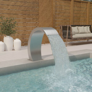 Fuente de piscina con LED de acero inoxidable 304 30x60x70 cm