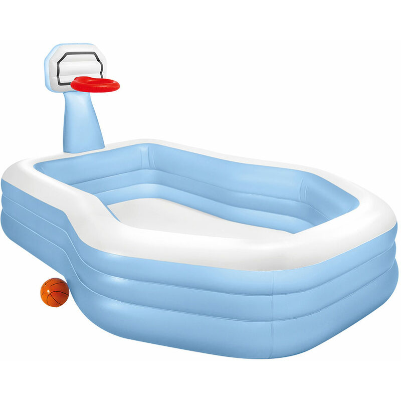 Piscina infantil con canasta de basket y pelota - Intex