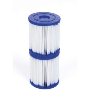 Juego de 2 cartuchos filtrantes tipo 1 para bomba de piscina - 7,8x7,8cm compatible con las piscinas Bestway Leman, Opalite, Connemara, Diamond, Jade