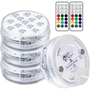 Lámpara de piscina LED Luces sumergibles, tiempo de iluminación 30-50 horas IP68 a prueba de agua 16 colores cambiantes luces decorativas para