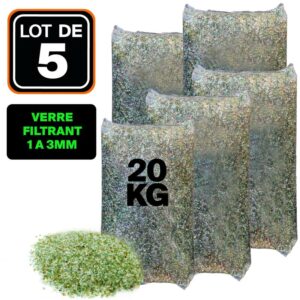 Lot De 5 Sacs 20Kg Verre Filtrant 1,6 A 3Mm