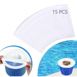 Pack de 15 calcetines para skimmer de piscina, Pack Savers Pool and Spa perfectos para filtros, cestas y skimmers