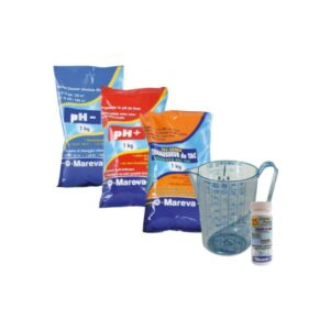 Mareva - Pack de equilibrado para el agua de la piscina - Reductor y reforzador del pH - Reforzador del TAC - Revacil tabs