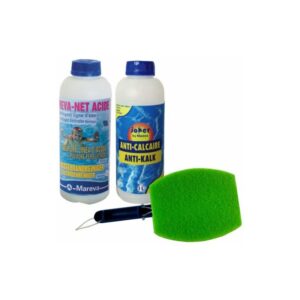 Mareva - Pack de limpieza para las paredes de la piscina - Cepillo detergente - Limpiador de líneas de agua - Anticalcár