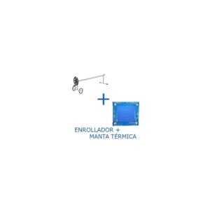 PACK MANTA TÉRMICA (COBERTOR TÉRMICO-CUBIERTA ISOTÉRMICA-TOLDO PARA PISCINA) DE 600 MICRAS ECONÓMICA CON REFUERZO EN TODO EL CONTORNO (12x6m) +