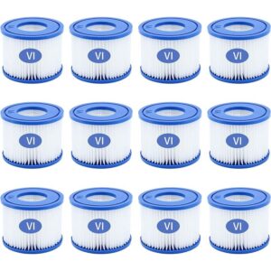 Paquete de 8 cartuchos de filtro de piscina tipo VI para Bestway tamaño 6-58323