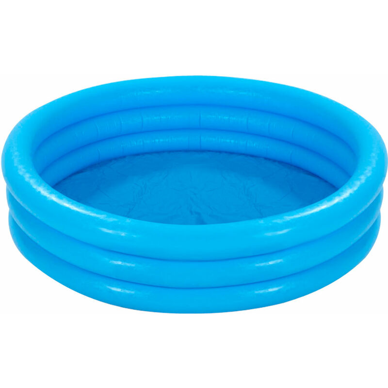 Piscina hinchable 3 aros azul 114x25 cm - 156 litros - Intex