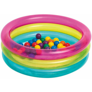 Piscina de bolas hinchable con 50 bolas de colores - Intex