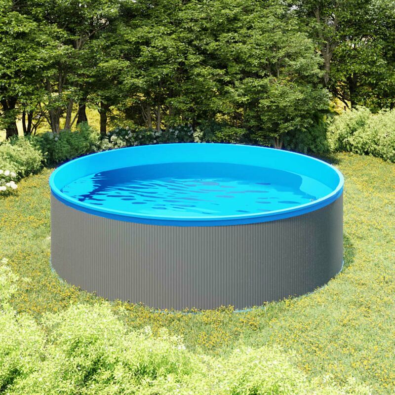 Happyshopping - Piscina de chapoteo gris 350x90 cm