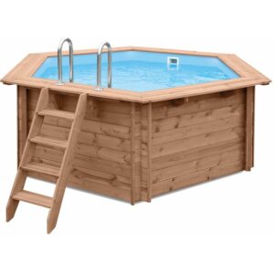 Piscina de Madera LUXE HEXA D.350 x 116 cm KIT Completo