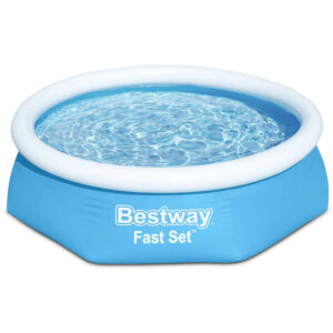 Piscina hinchable azul BESTWAY - Esmeralda - Ø 244 x 66 cm, piscina elevada redonda - Azul