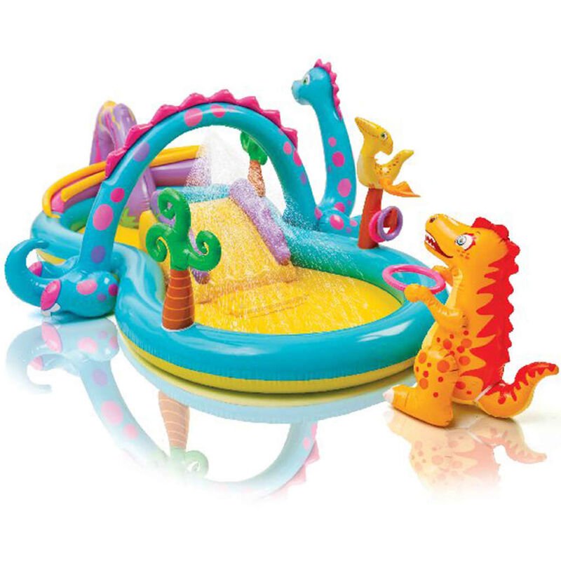 Piscina infantil hinchable Dinoland 57135NP 333x229x112 cm - Intex