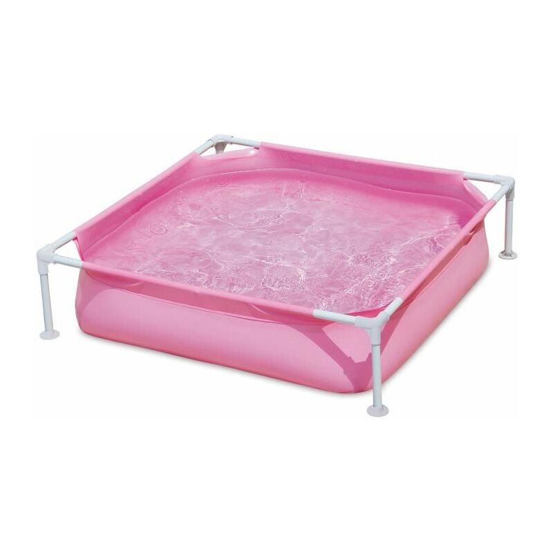 Fuienko - Piscina pequeña tubular rosa 122 x 122 x 30 cm