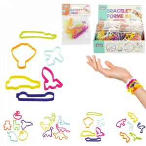 pulsera silicona elastica animal x6, 4-fo