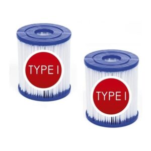 Siqua Pool Accessories Pack de 2 filtros de Agua Tipo 1, para Bombas Depuradoras de Cartucho de 1.249 L/H de 220V-240V. Diámetro Ø80x90mm. Fácil Uso