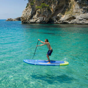 Aqua Marin - Stand Up Paddle Hinchable Naranja 10'6'' - 15cm de grosor + Bomba de alta presión + Remo extensible + Leash + Mochila de transporte +