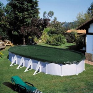 Cubierta de piscina ovalada para invierno PVC verde 525 cm - Summer Fun
