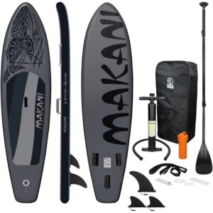 Surfboard stand up paddle Makani tabla hinchable sup negro incluido accesorios
