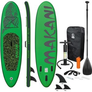 Surfboard stand up paddle Makani tabla hinchable sup verde incluye accesorios