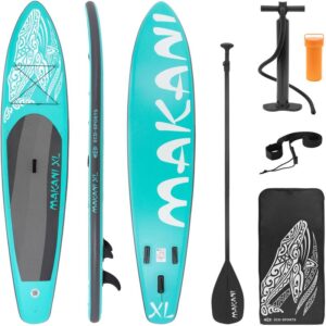 Surfboard stand up paddle tabla hinchable Makani SUP turquesa 380cm + accesorios