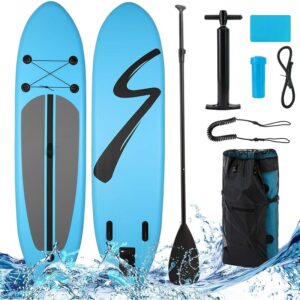 Tabla de paddle surf, 304 x 77 x 15,5 cm, tabla de paddle surf hinchable con remo, tabla de paddle surf hinchable con accesorios completos, grosor de