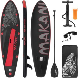 Surfboard stand up paddle surf tabla hinchable Makani SUP Negro-Rojo 320 cm