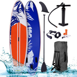 Tabla Paddle Surf inflable FUSION naranja 320x76x15 cm, 140kg+remo telescópico+mochila+bomba+kit de reparación, material MFL de doble capa.Tabla SUP