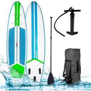 Tabla Paddle Surf inflable Galaxy neón 320x76x15 cm 120kg + remo telescópico + mochila + bomba + kit de reparación. Tabla SUP BRAST