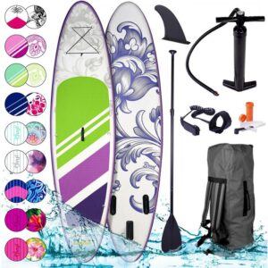 Tabla Paddle Surf inflable LILY 300x76x15cm, 115kg + remo telescópico + mochila + bomba + kit de reparación, correa de alta calidad. Tabla SUP BRAST