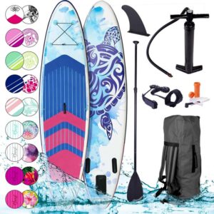 Tabla Paddle Surf inflable WATER 300x76x15cm capacidad 110kg + remo telescópico + mochila + bomba + kit de reparación + correa para el pie. Tabla SUP