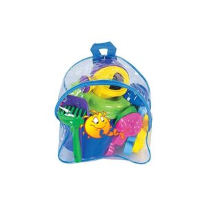 Wader The Bucket + Accesorios 12 Piezas En Una Mochila De Juguete De Arena, Multicolor