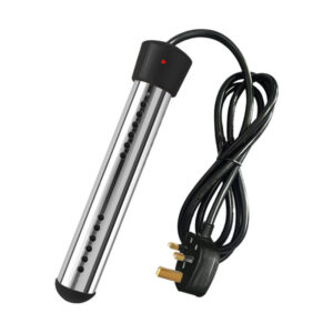 Calentador eléctrico de inmersión para piscinas con protector de acero inoxidable para piscinas enterradas, negro, de una pieza