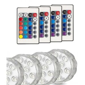 Luces LED sumergibles, lámpara subacuática a prueba de agua Rgb Luces LED multicolores para velas con controles remotos para piscina Estanque Acuario